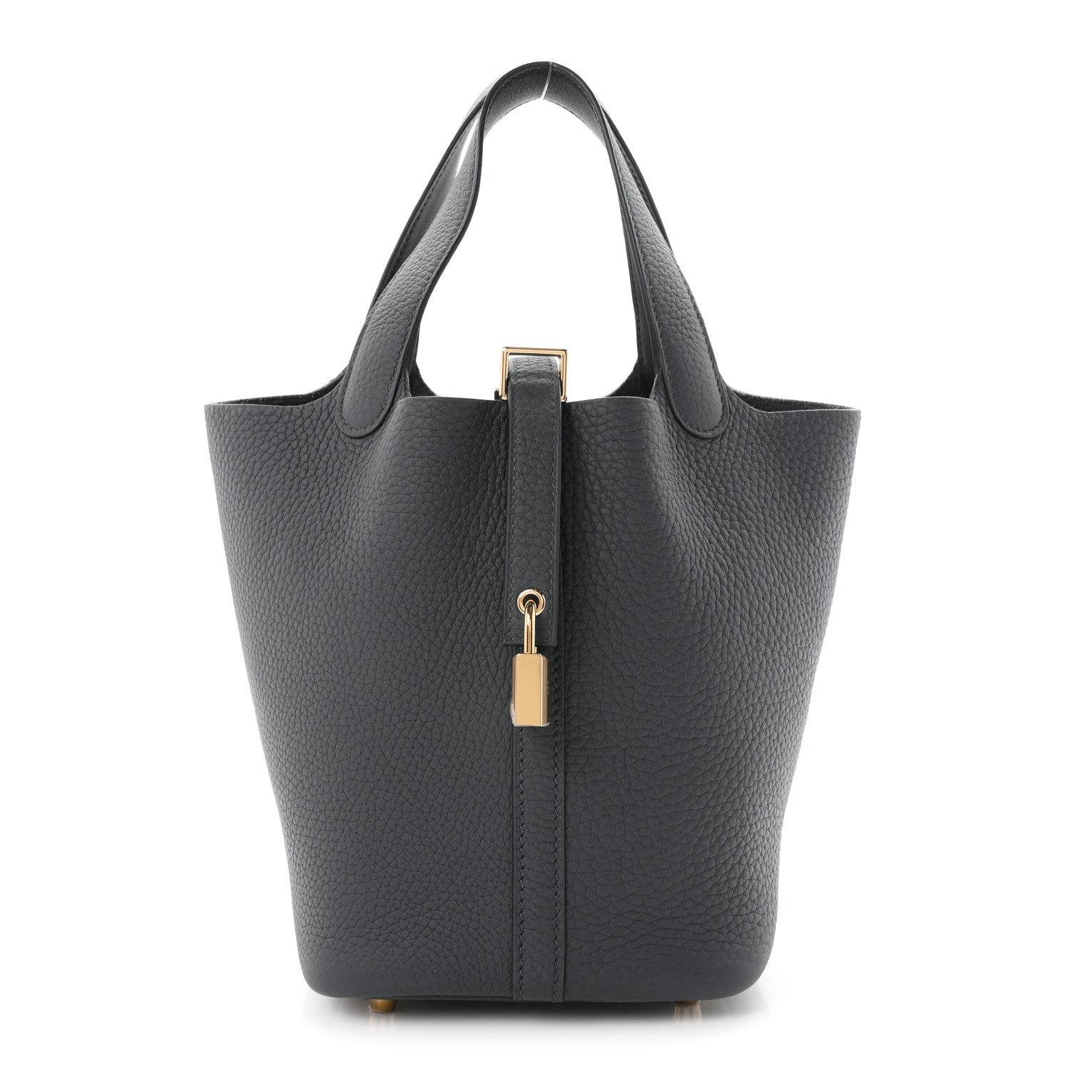 Hermes Taurillon Clemence Picotin Lock 18 PM Gris Misty