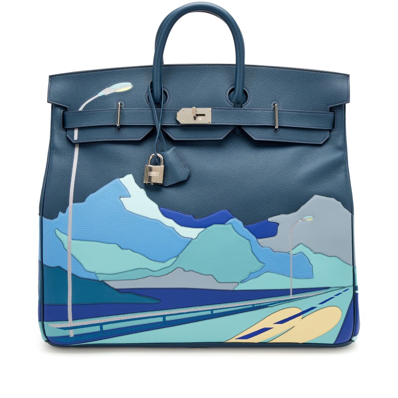 Limited Edition Bleu De Prusse Togo, Swift and Clemence Endless Road HAC Haut à Courroies 50 Palladium Hardware, 2020