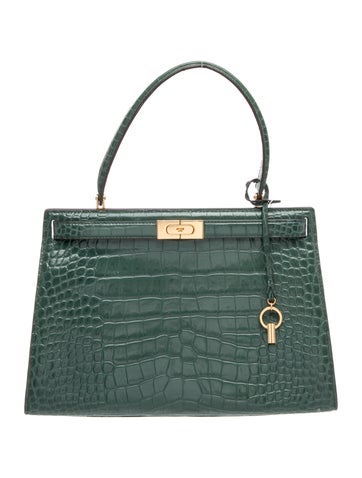 Tory Burch Embossed Leather Top Handle Bag