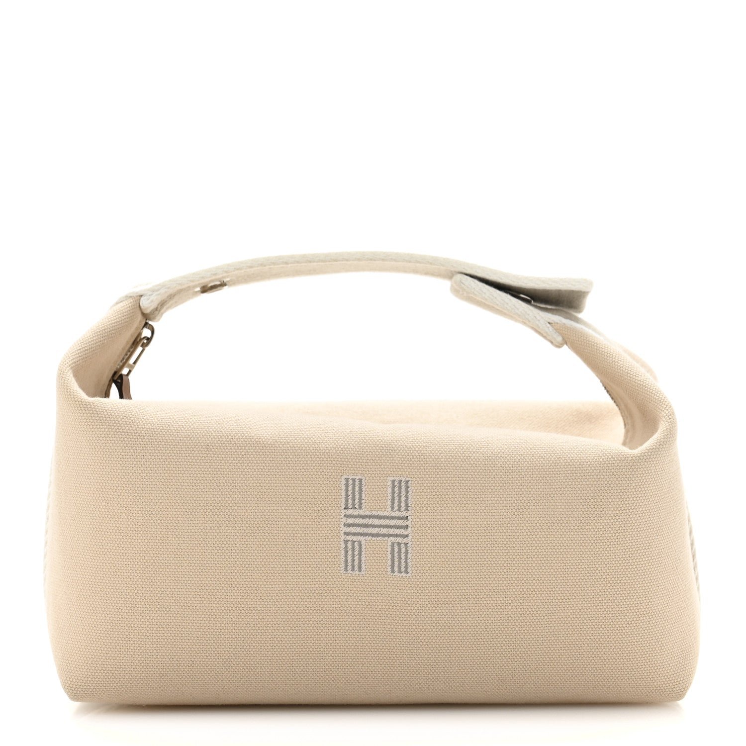 Hermes Canvas Small Bride-A-Brac Pouch Natural