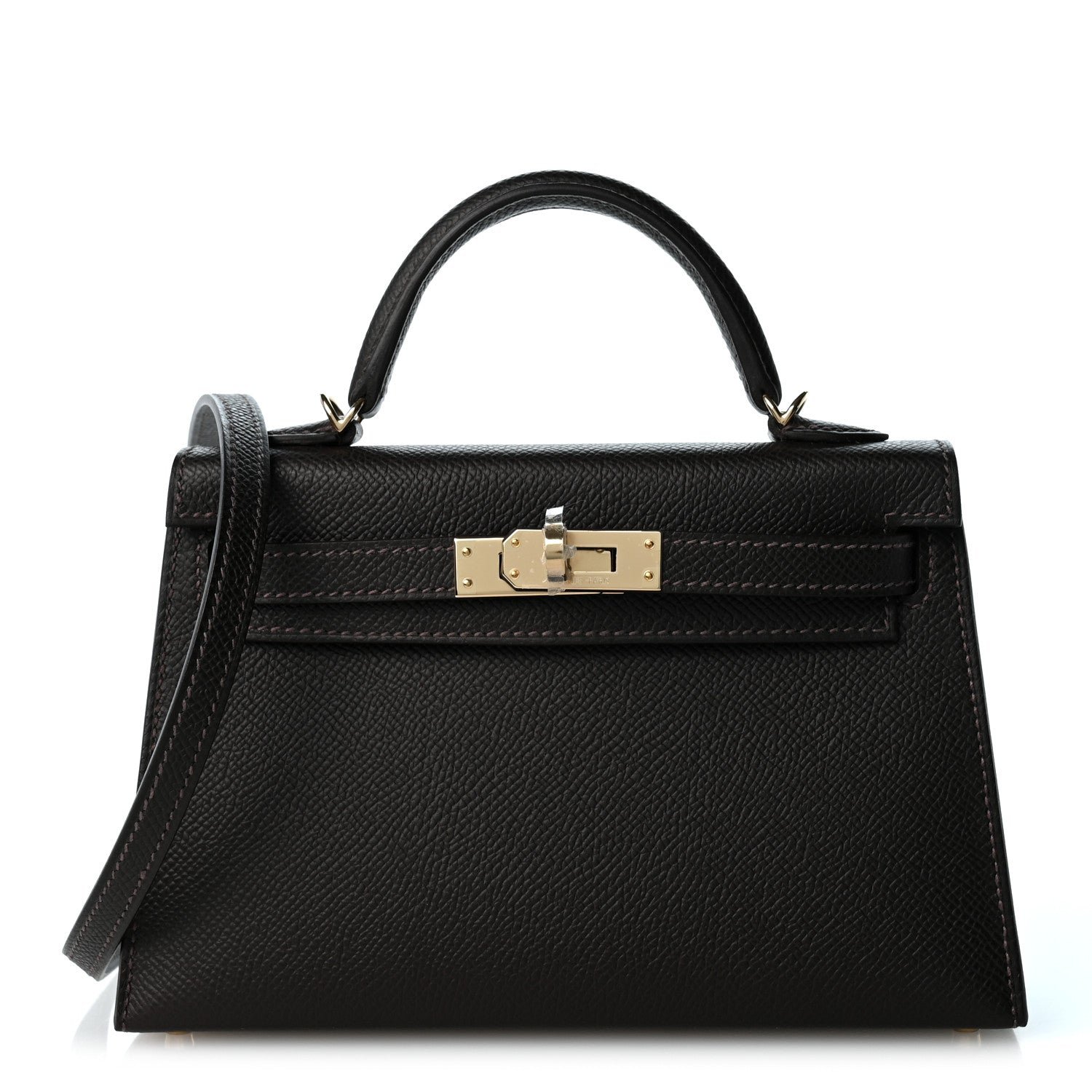 Hermes Epsom Mini Kelly Sellier 20 Bai Brun