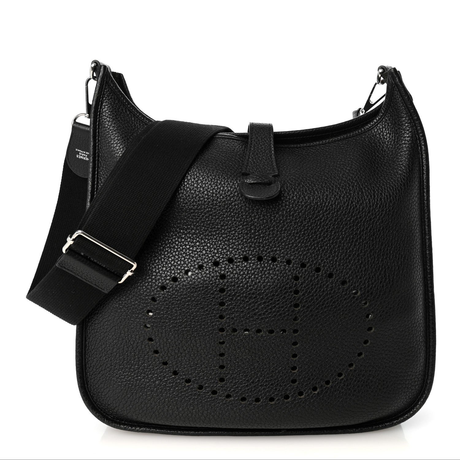 Hermes Taurillon Clemence EVELYNE III GM Black