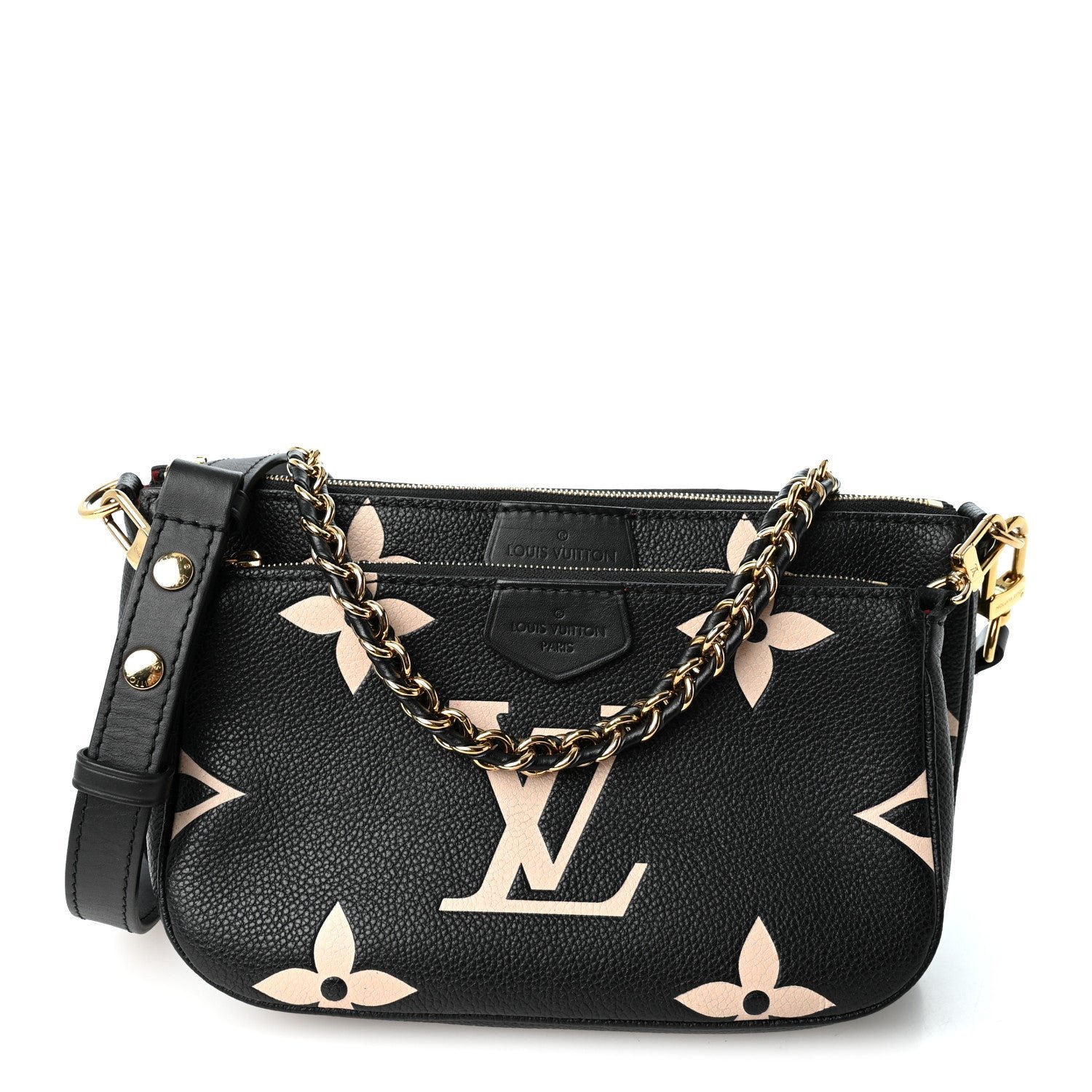 Louis Vuitton Empreinte Monogram Giant Multi Pochette Accessories Black Beige