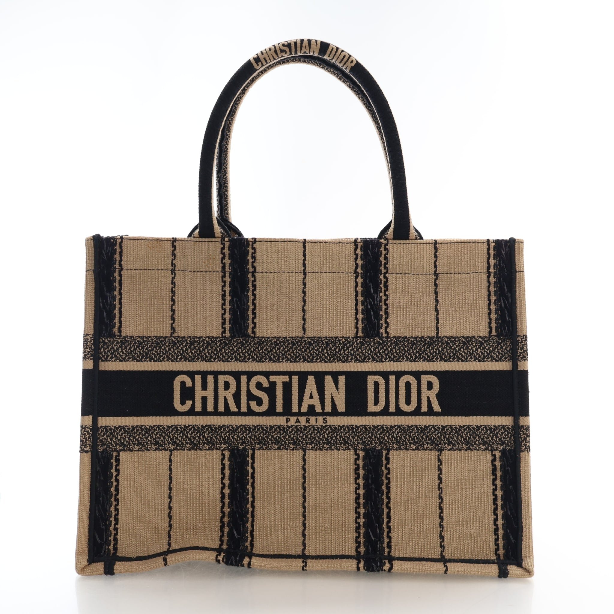 Christian Dior Medium Embroidered Canvas Dior Book Tote