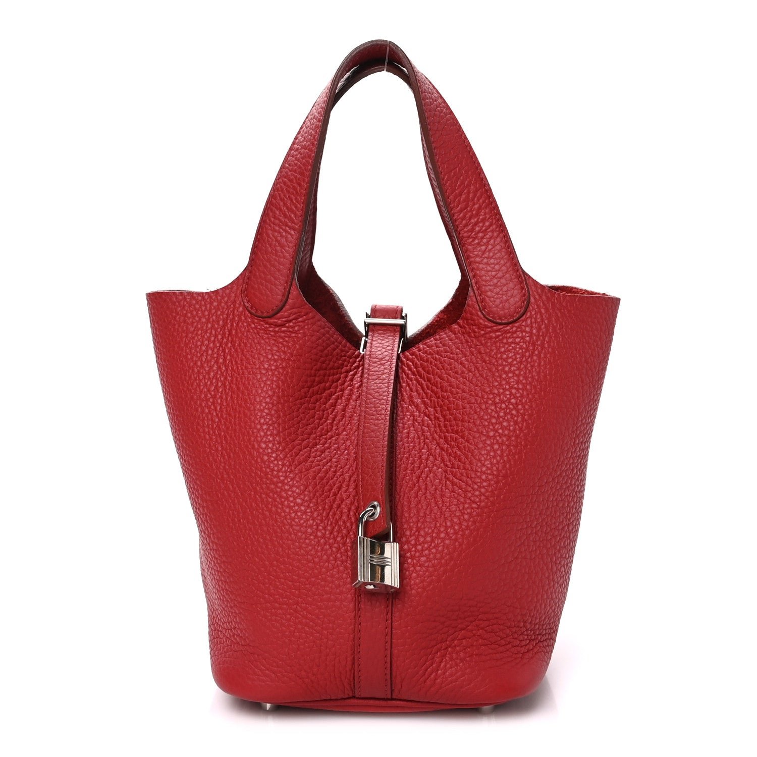 Hermes Hermes Taurillon Clemence Picotin Lock 18 PM Rouge Grenat