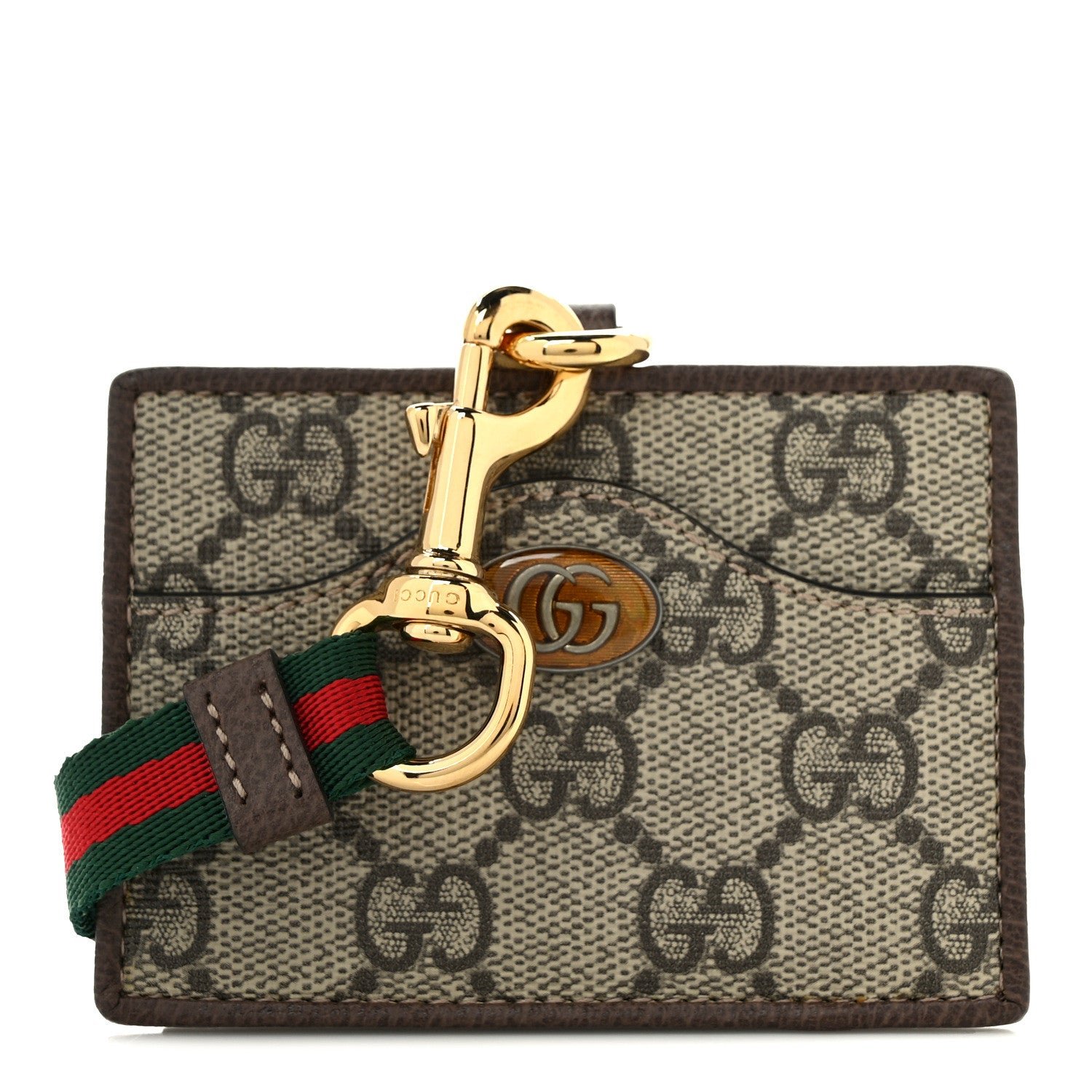 Gucci GG Supreme Monogram Ophidia ID Holder Beige Ebony New Acero