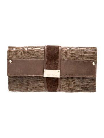 Embossed Leather Clutch