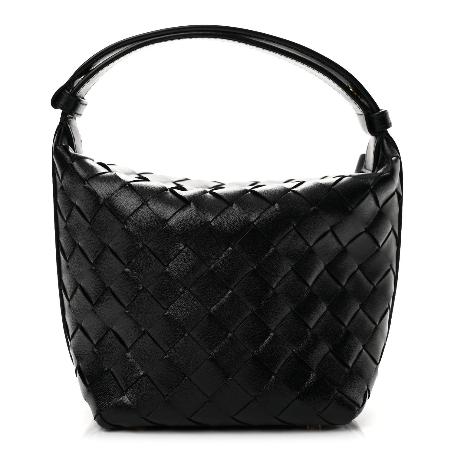 Bottega Veneta Calfskin Nappa Intrecciato Candy Wallace Black