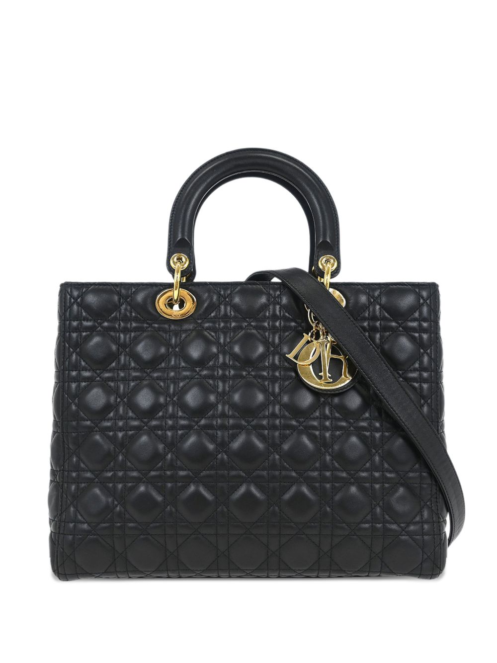 2017 Lady Dior Cannage leather tote bag