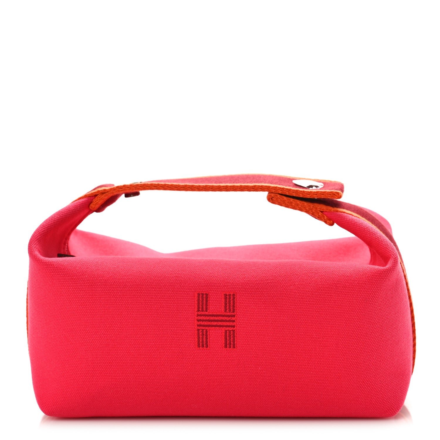 Hermes Canvas Small Bride-A-Brac Pouch Hibiscus