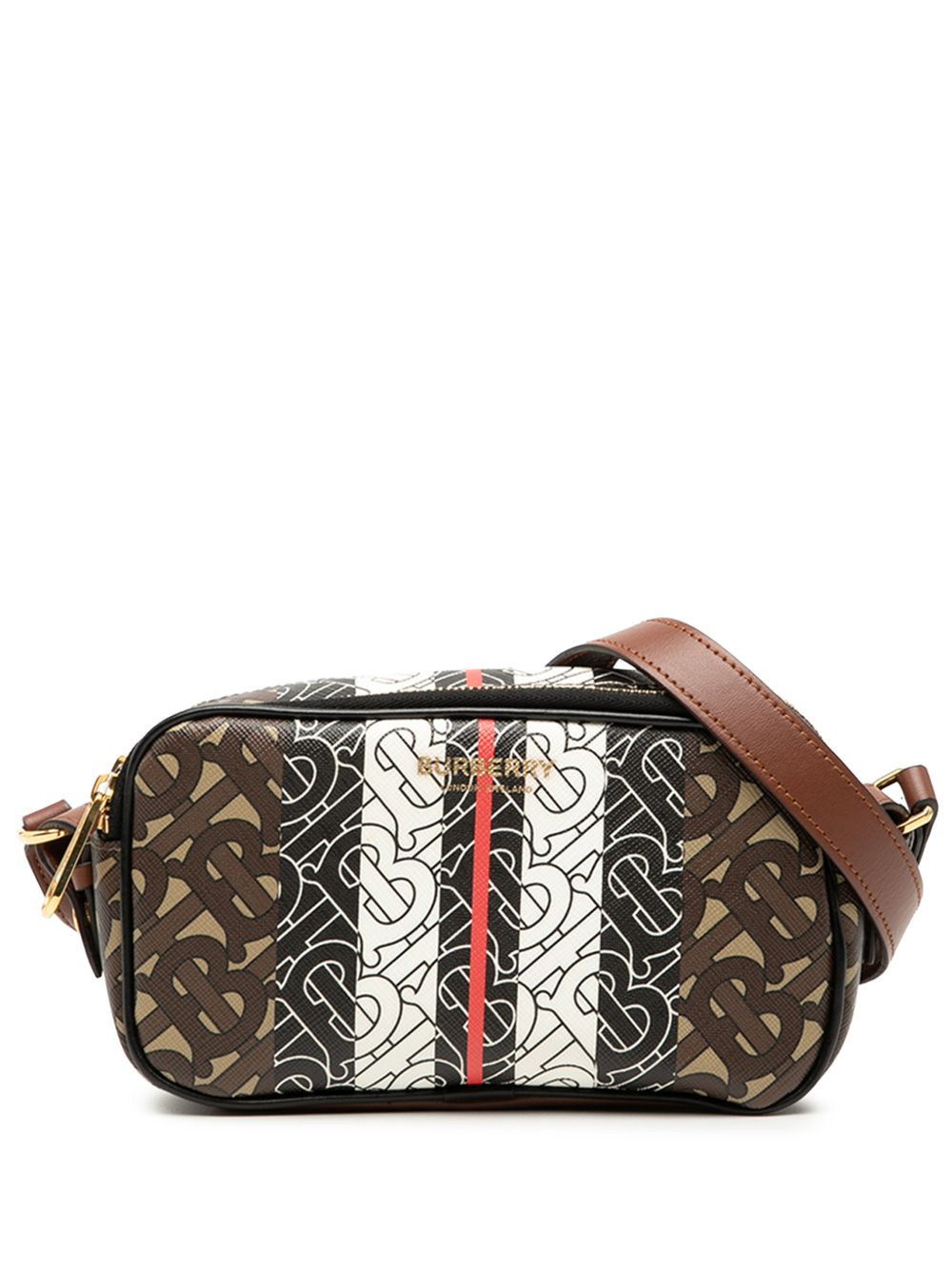Burberry 2018-2023 TB Monogram E-Canvas Stripe Camera Bag crossbody bag