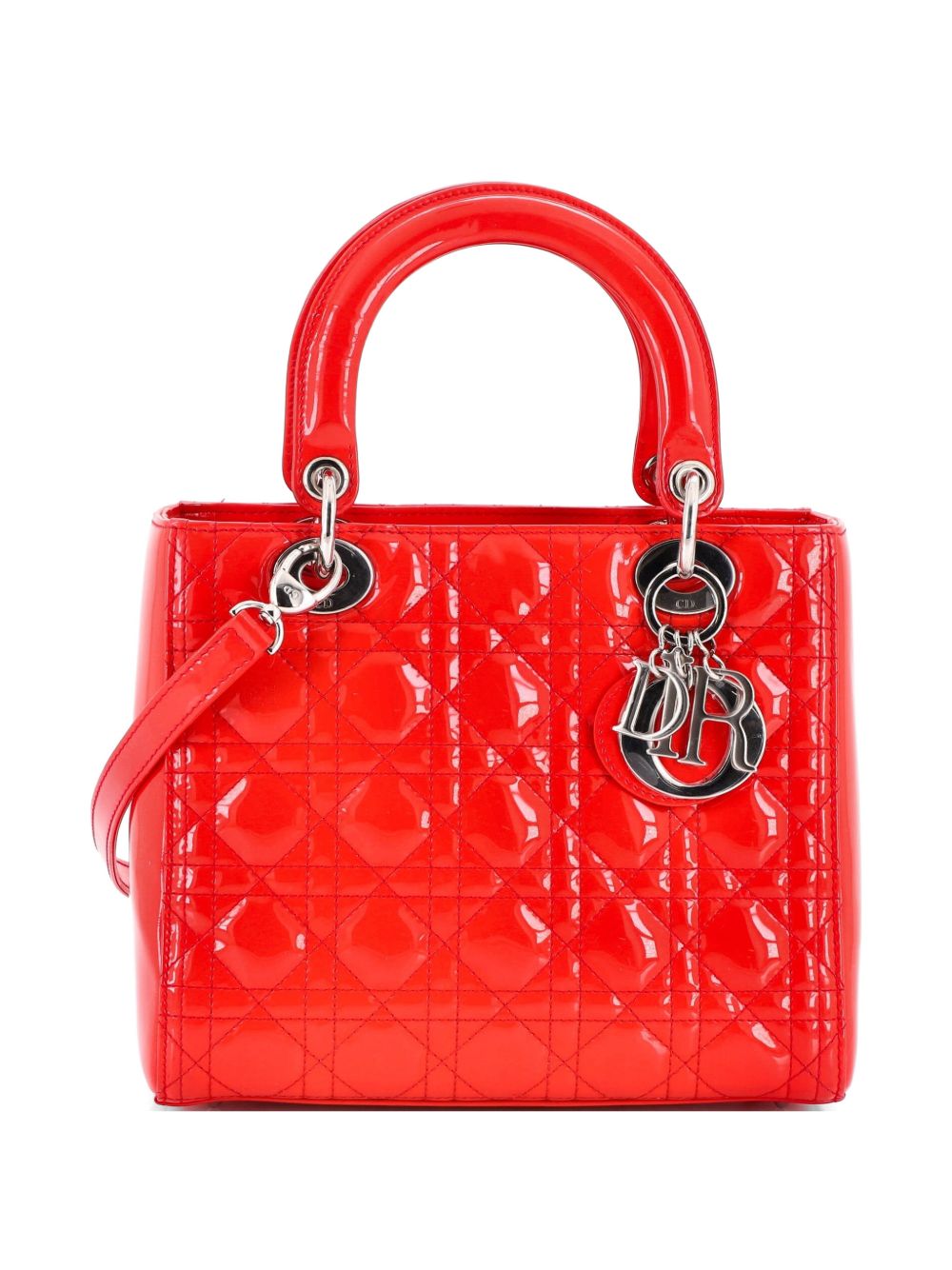 Lady Dior NM Bag Cannage Quilt Patent Medium satchel