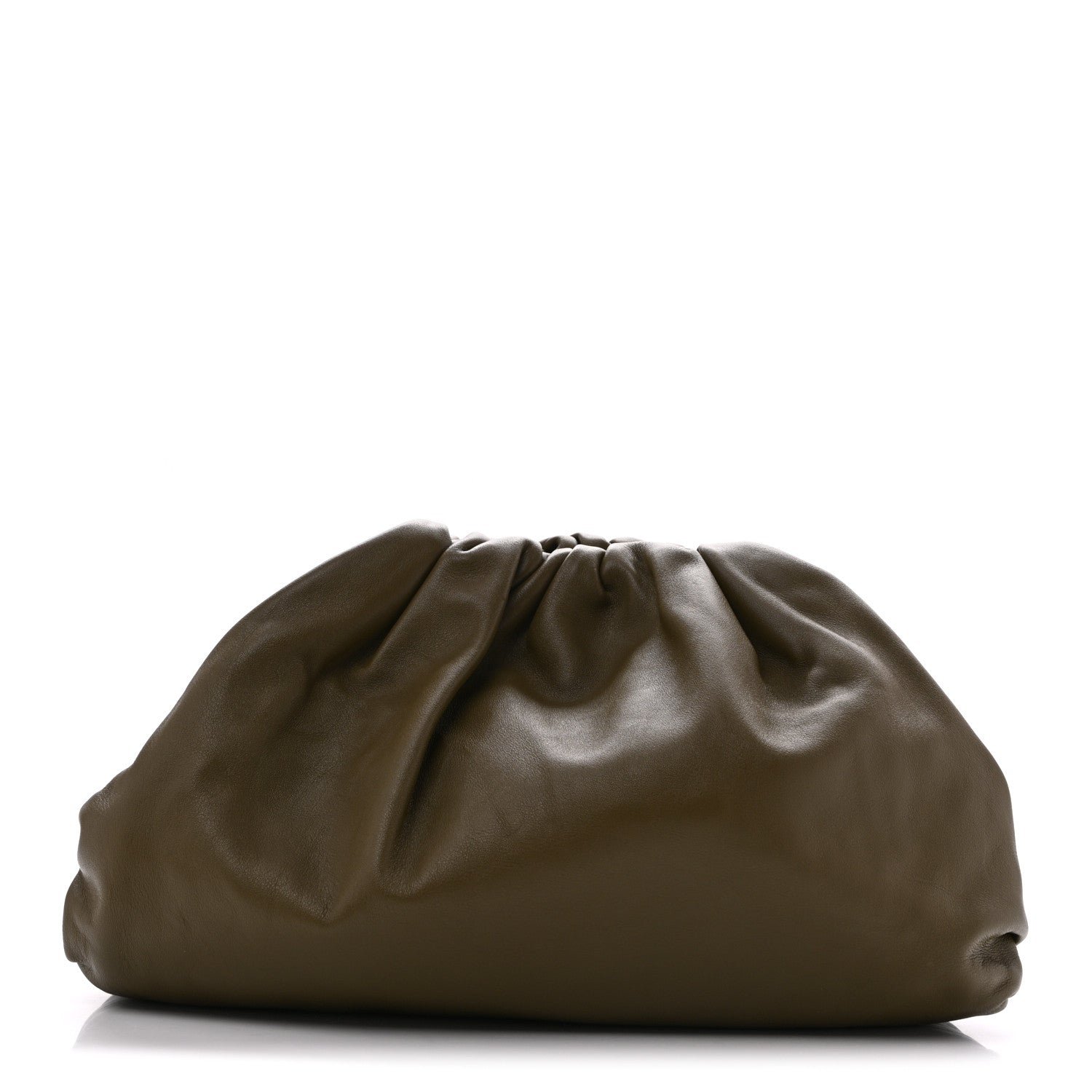 Bottega Veneta Smooth Butter Calf The Pouch Oversized Clutch Mustard