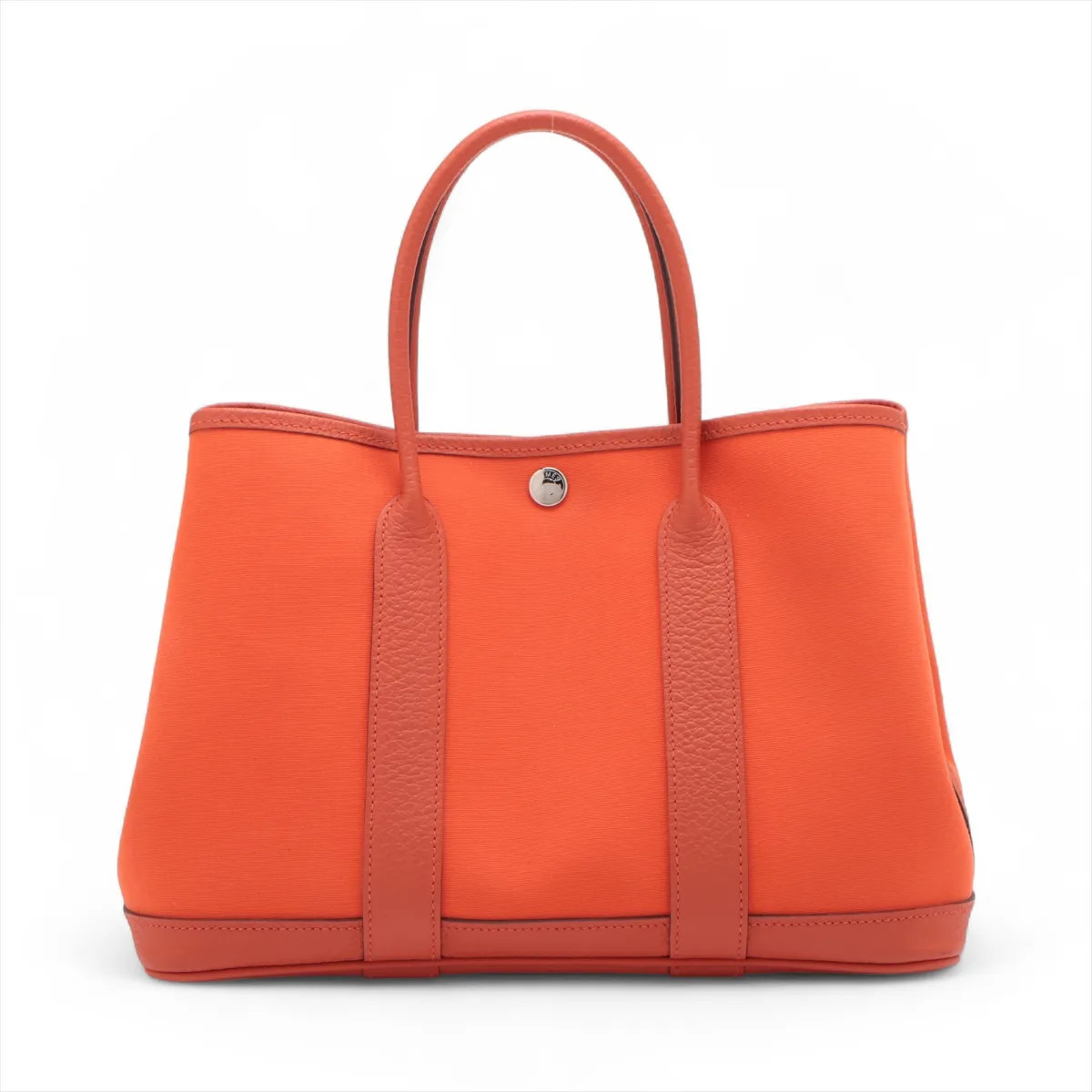 Hermès Garden Party 30 TPM Toile Officier × Negonda Red x sanguine Silver Metal