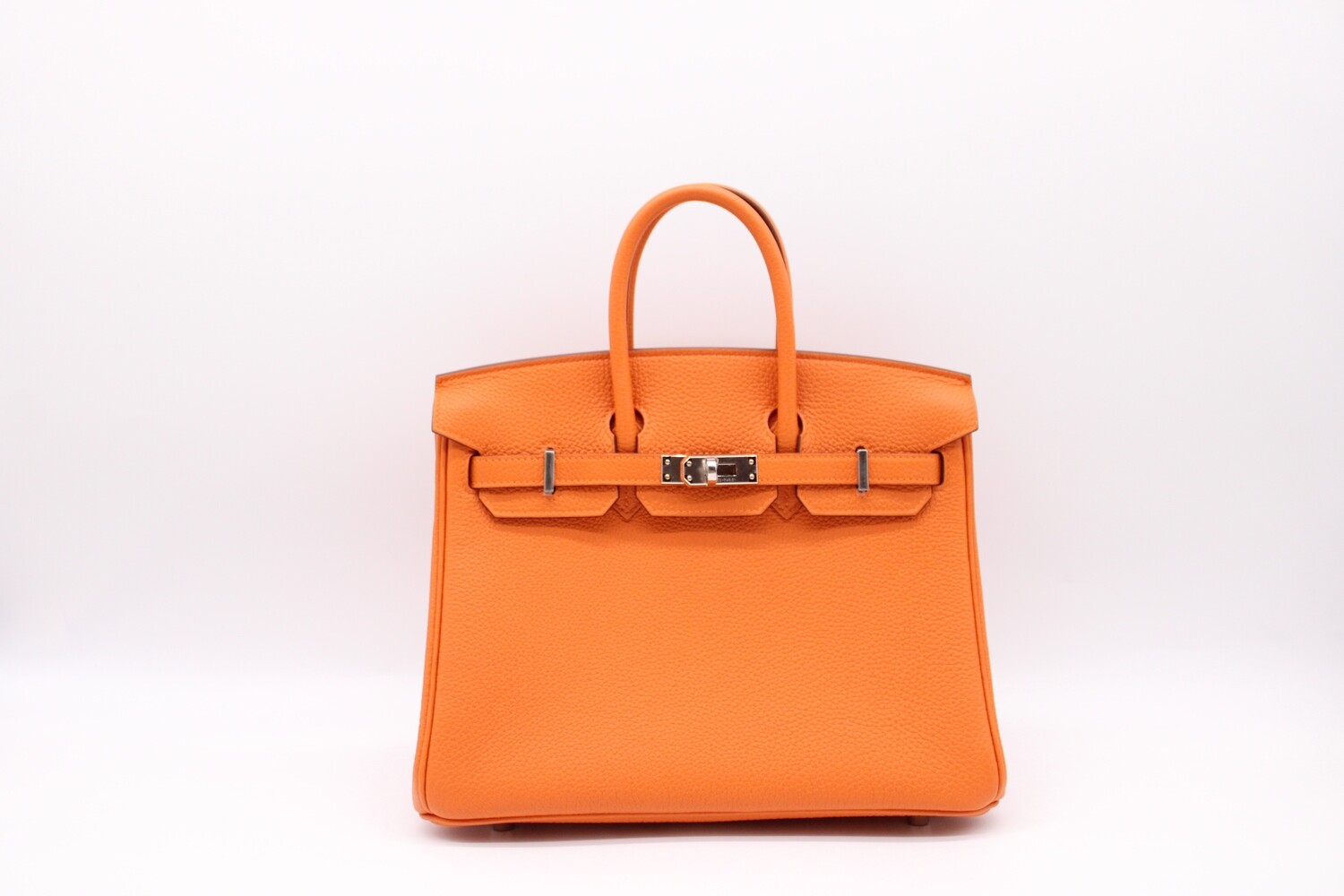 Hermes Hermès Birkin 25, Orange, Palladium Hardware, New in Box MA001