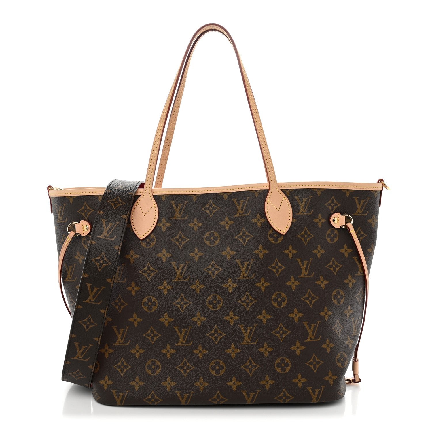 Louis Vuitton Monogram Inside Out Neverfull Bandouliere MM Rose Pondichery