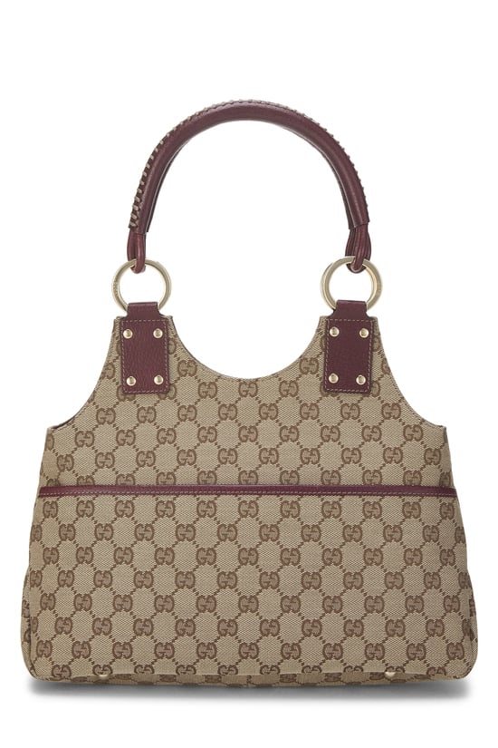 Burgundy Original GG Canvas Pocket Handbag