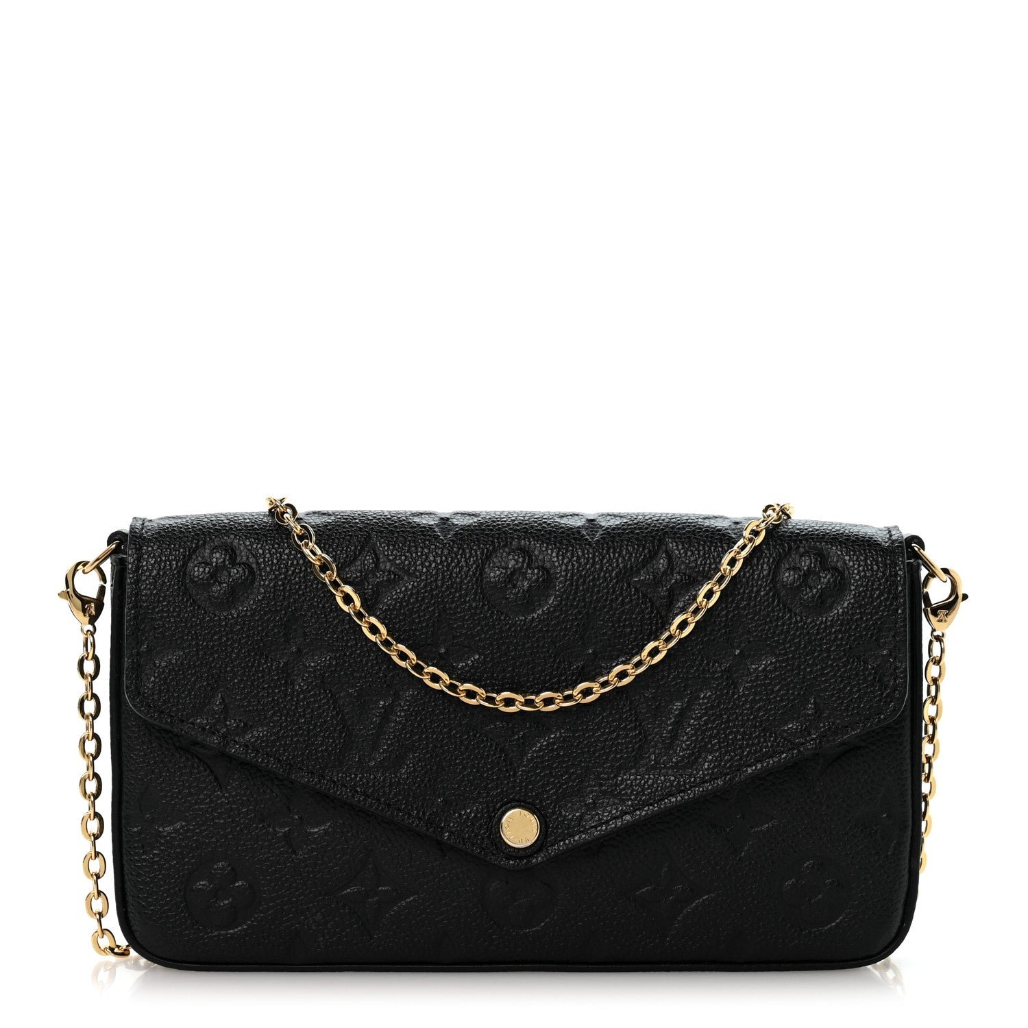 Louis Vuitton Empreinte Pochette Felicie Chain Wallet Black