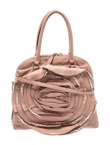 Valentino Faux Pearl Top Handle Bag