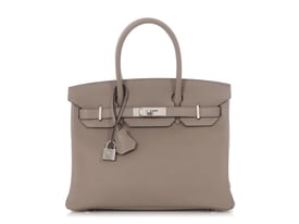 Hermes Gris Asphalte Togo Birkin 30 Palladium Hardware, 2020