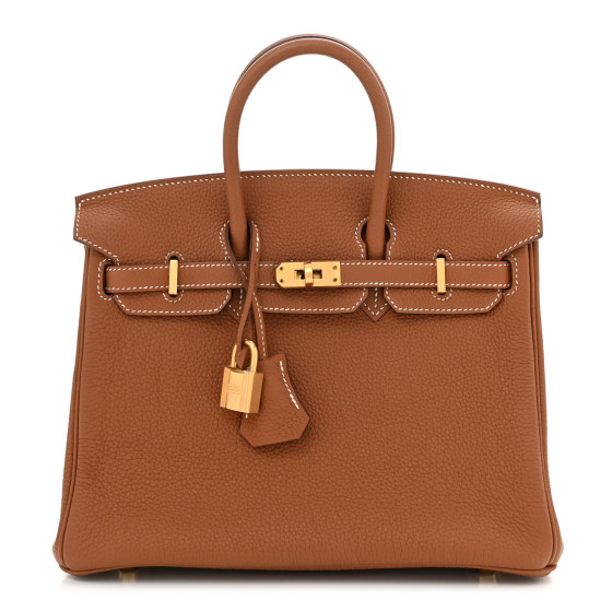 Hermes Togo Birkin 25 Gold