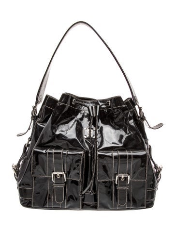 Patent Leather Bucket Bag