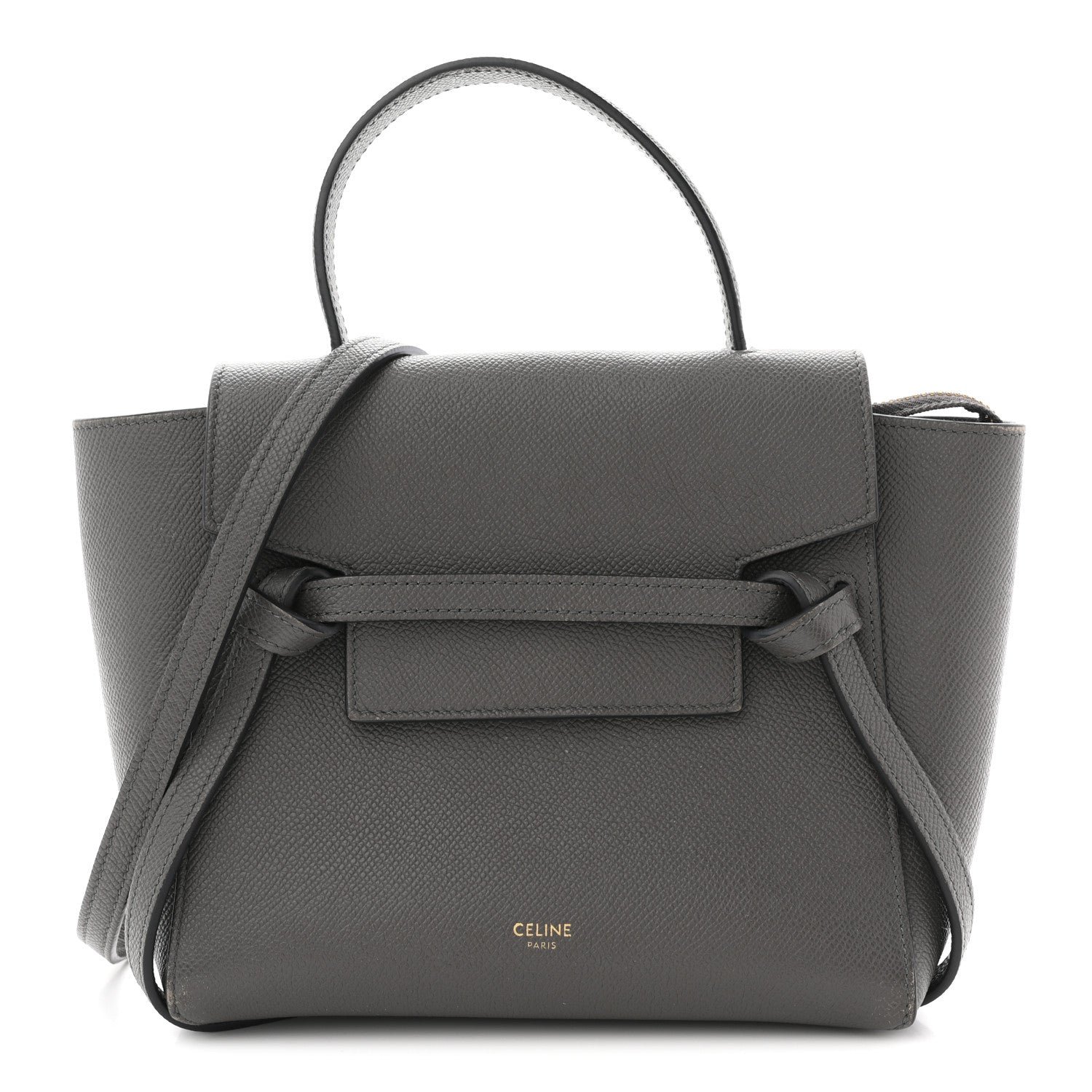 Celine Grained Calfskin Nano Belt Bag Grey