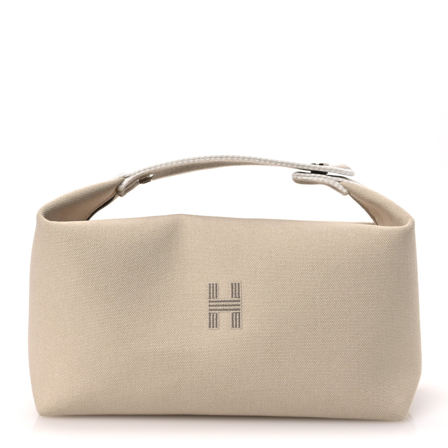 Hermes Canvas Large Bride-A-Brac Pouch Natural