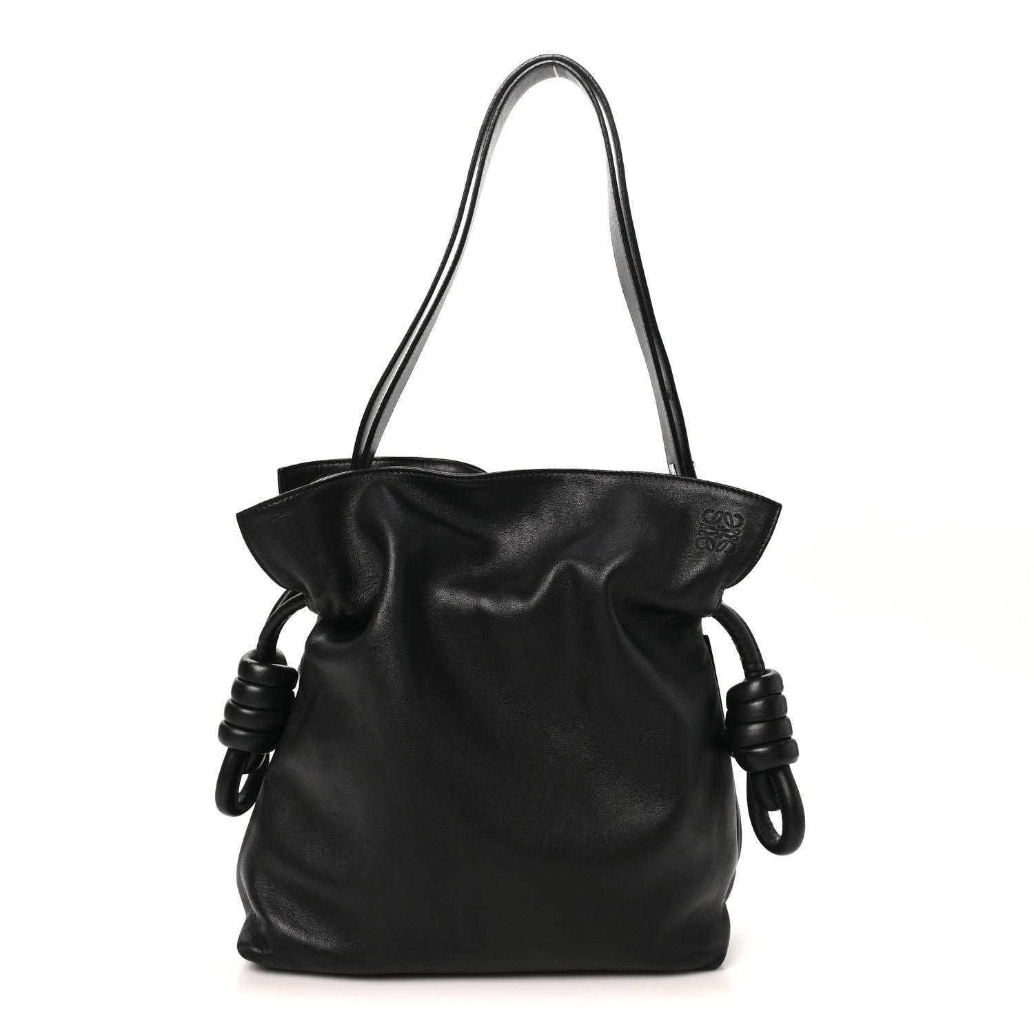 Loewe Calfskin Flamenco Knot Bag Black