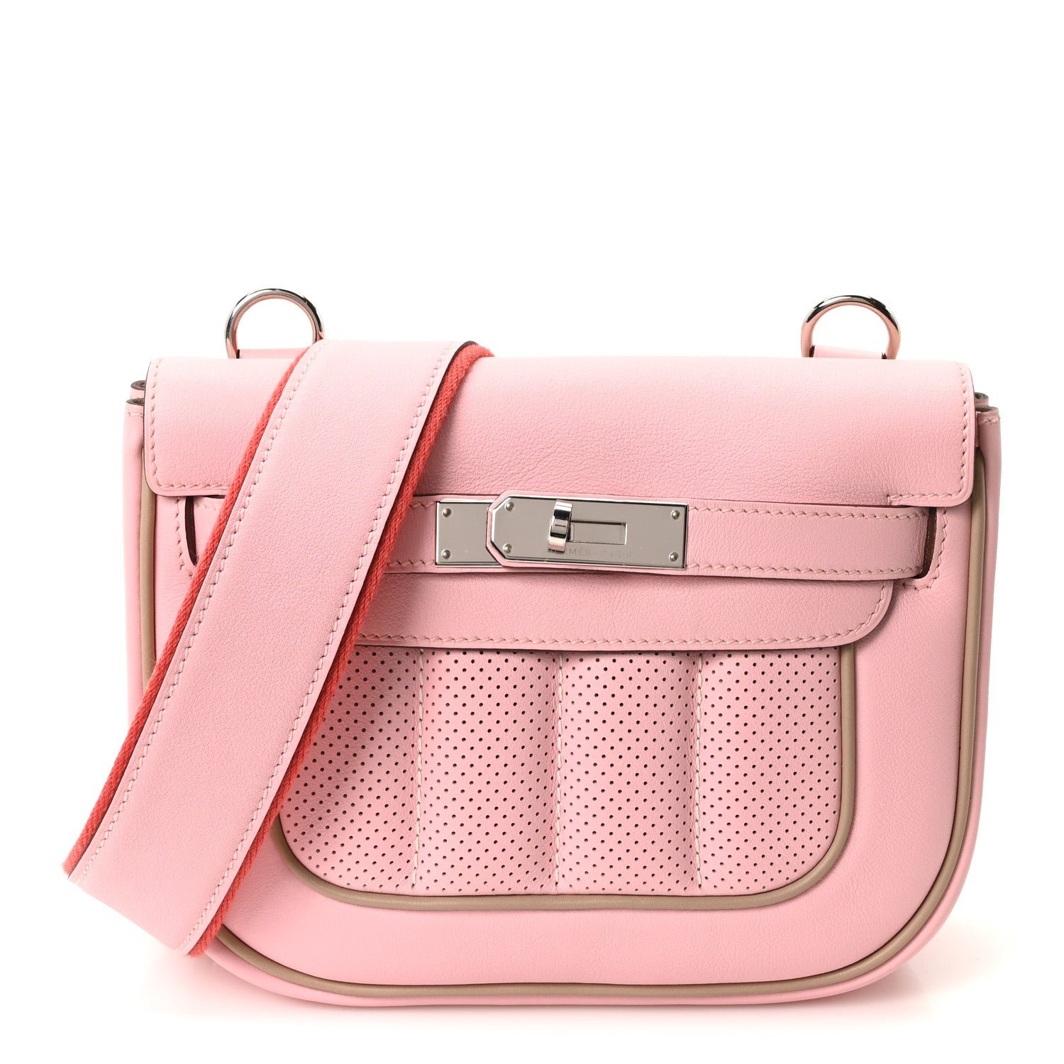Hermes Veau Swift Mini Sac Berline Rose Sakura