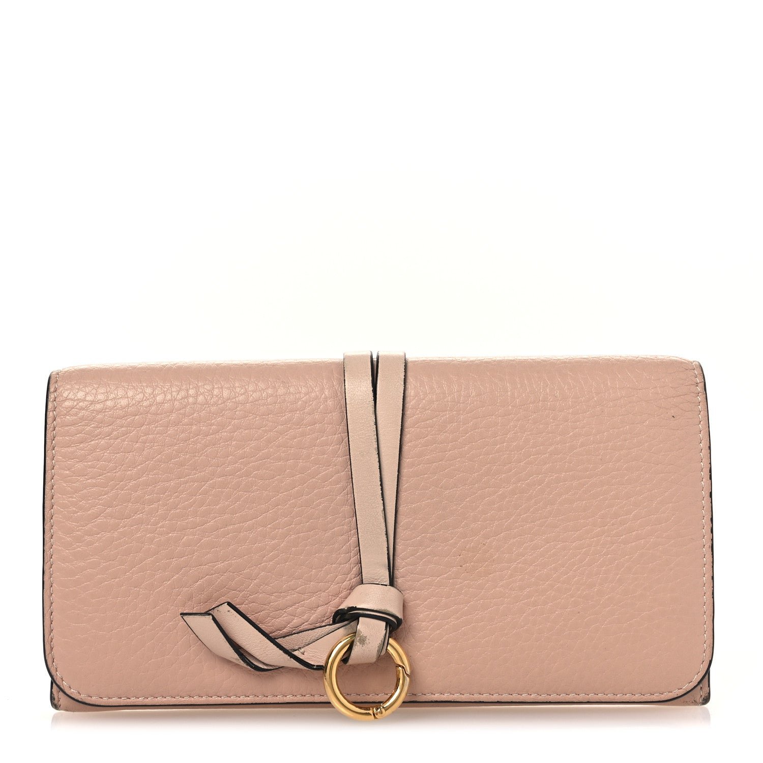 Chloe Chloe Calfskin Alphabet Long Wallet Blush Nude