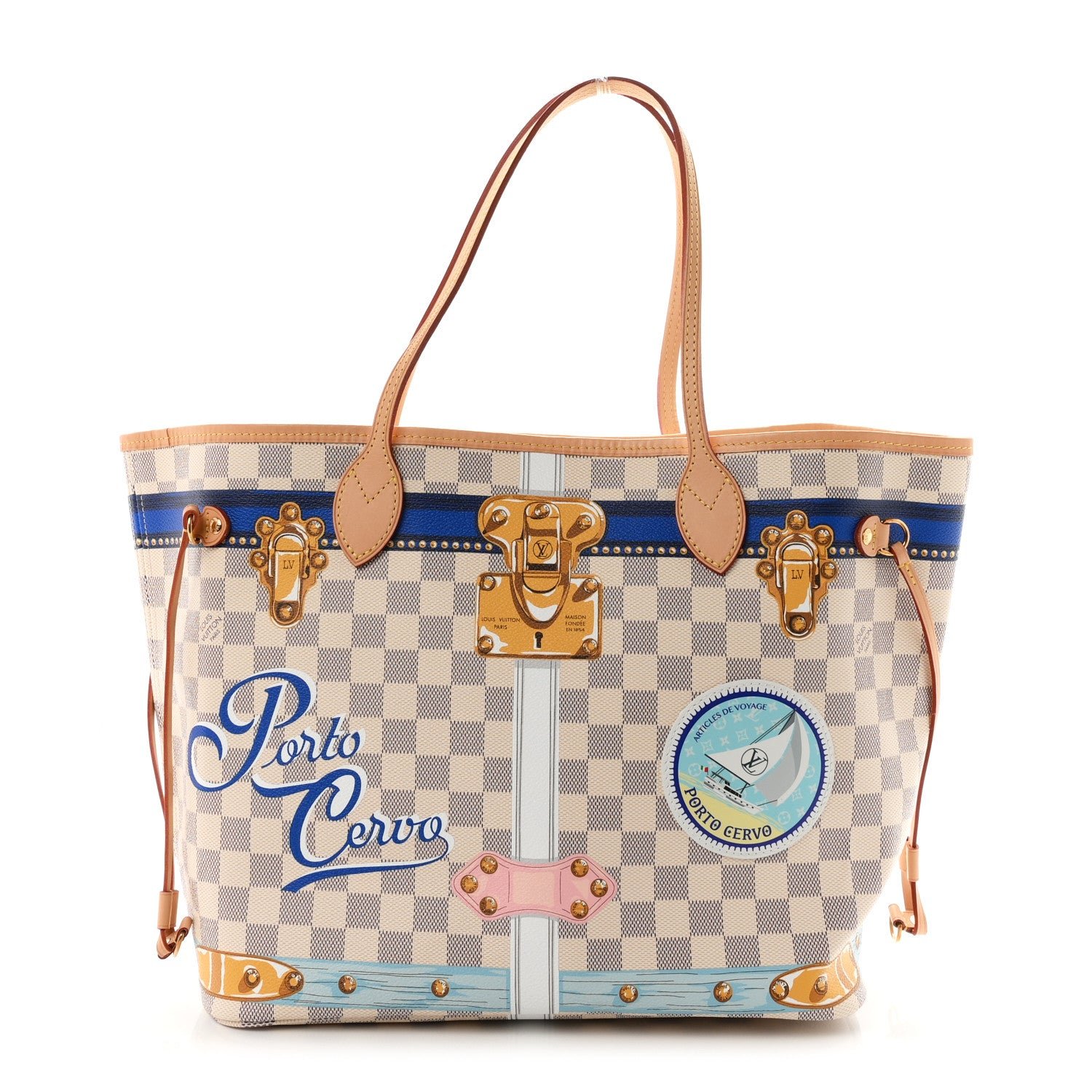 Louis Vuitton Damier Azur Summer Trunks Mykonos Neo Neverfull MM