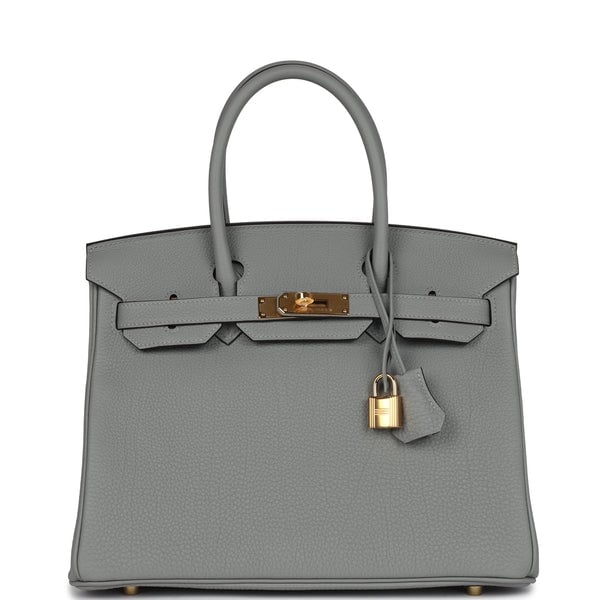 Hermes Hermes Birkin 30 Gris Mouette Togo Gold Hardware