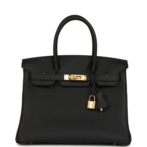 Hermes Hermes Birkin 30 Black Togo Gold Hardware