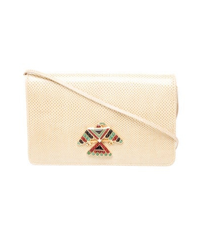 Judith Leiber Leiber Embossed Leather Shoulder Bag