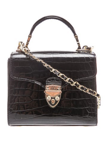 Aspinal of London Embossed Leather Top Handle Bag