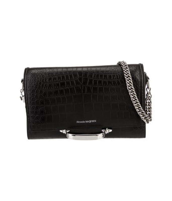 Alexander McQueen Mcqueen Embossed Leather Crossbody Bag