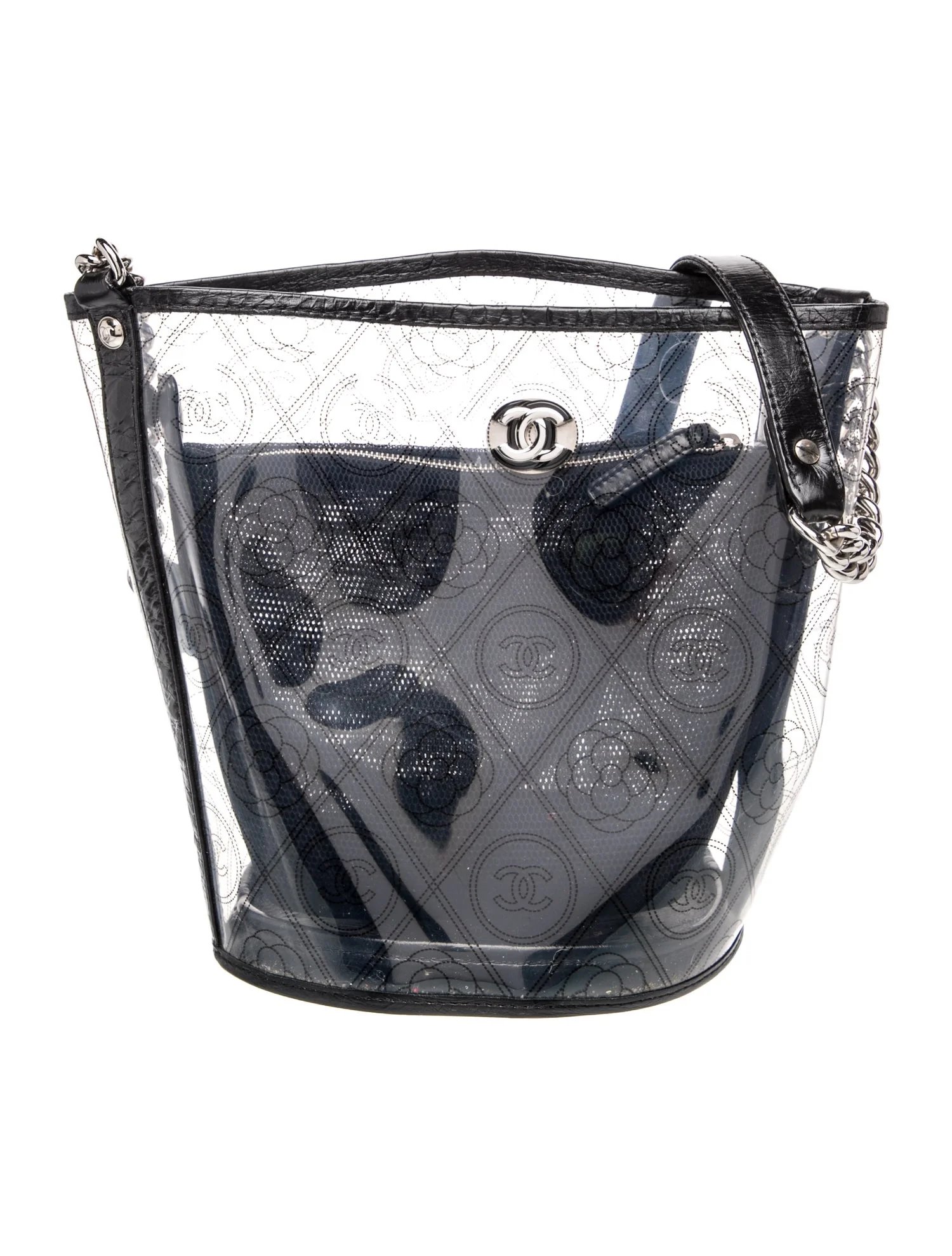 Camellia PVC Bucket Bag