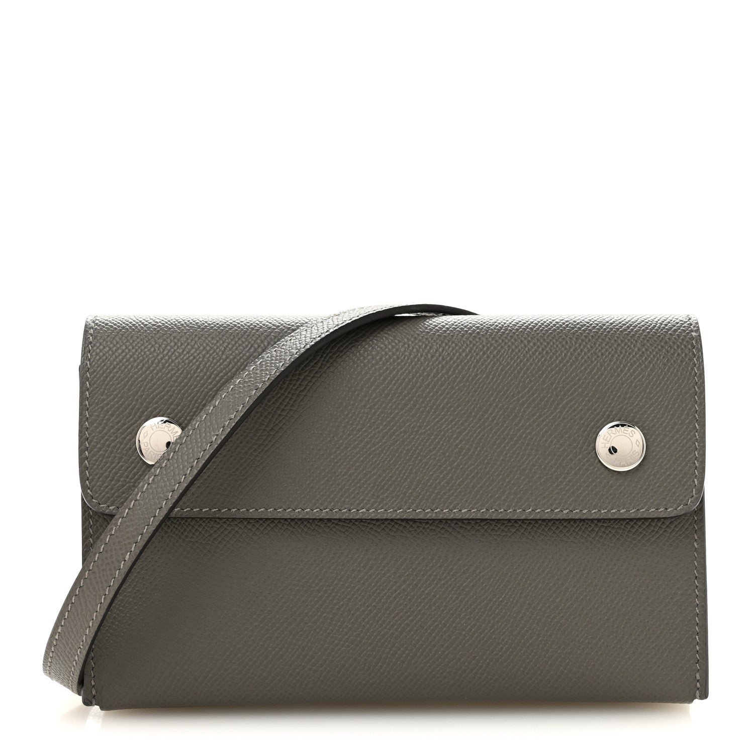 Hermes Epsom Hermesnap Wallet Gris Meyer