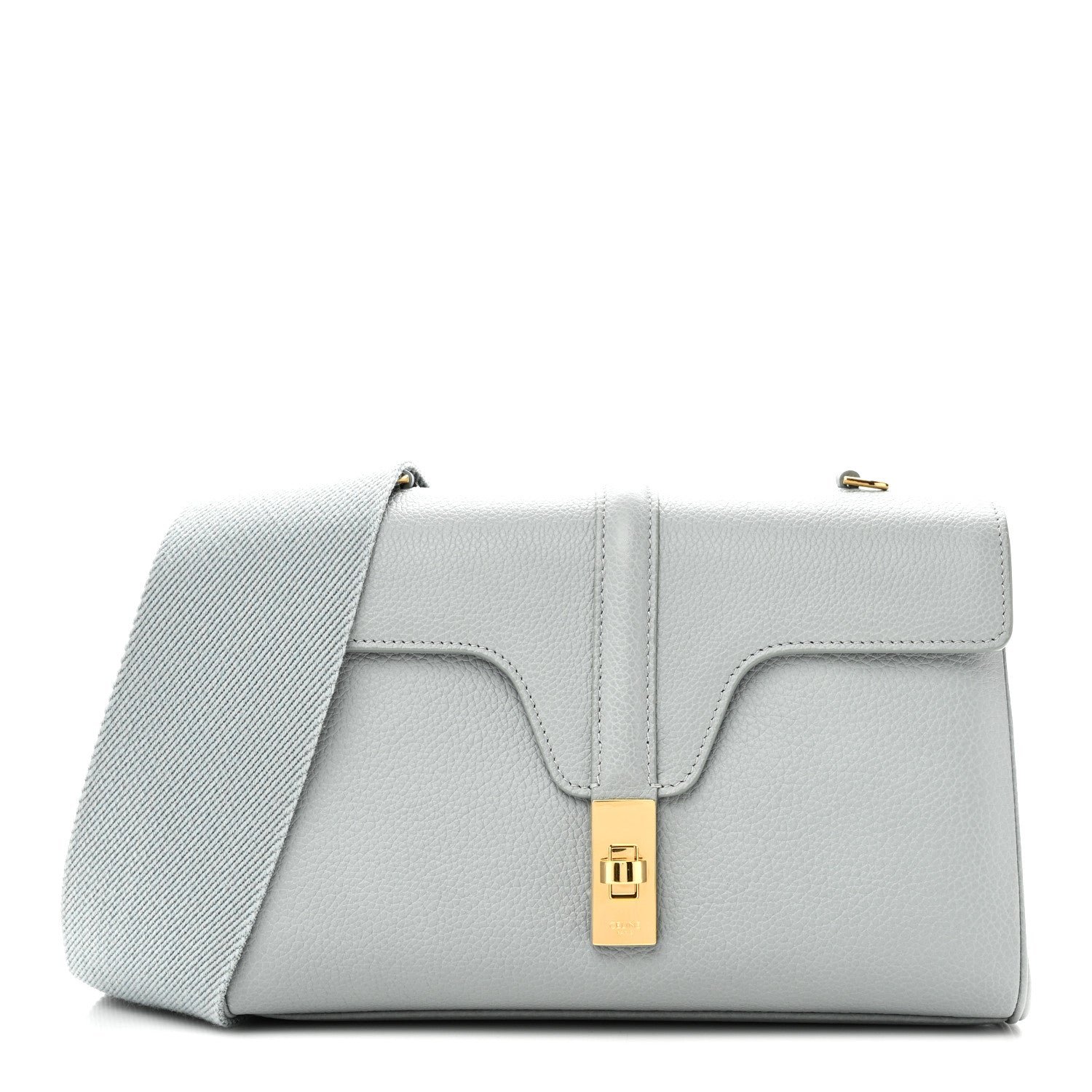 Celine Grained Calfskin Teen Soft 16 Shoulder Bag Ice Blue