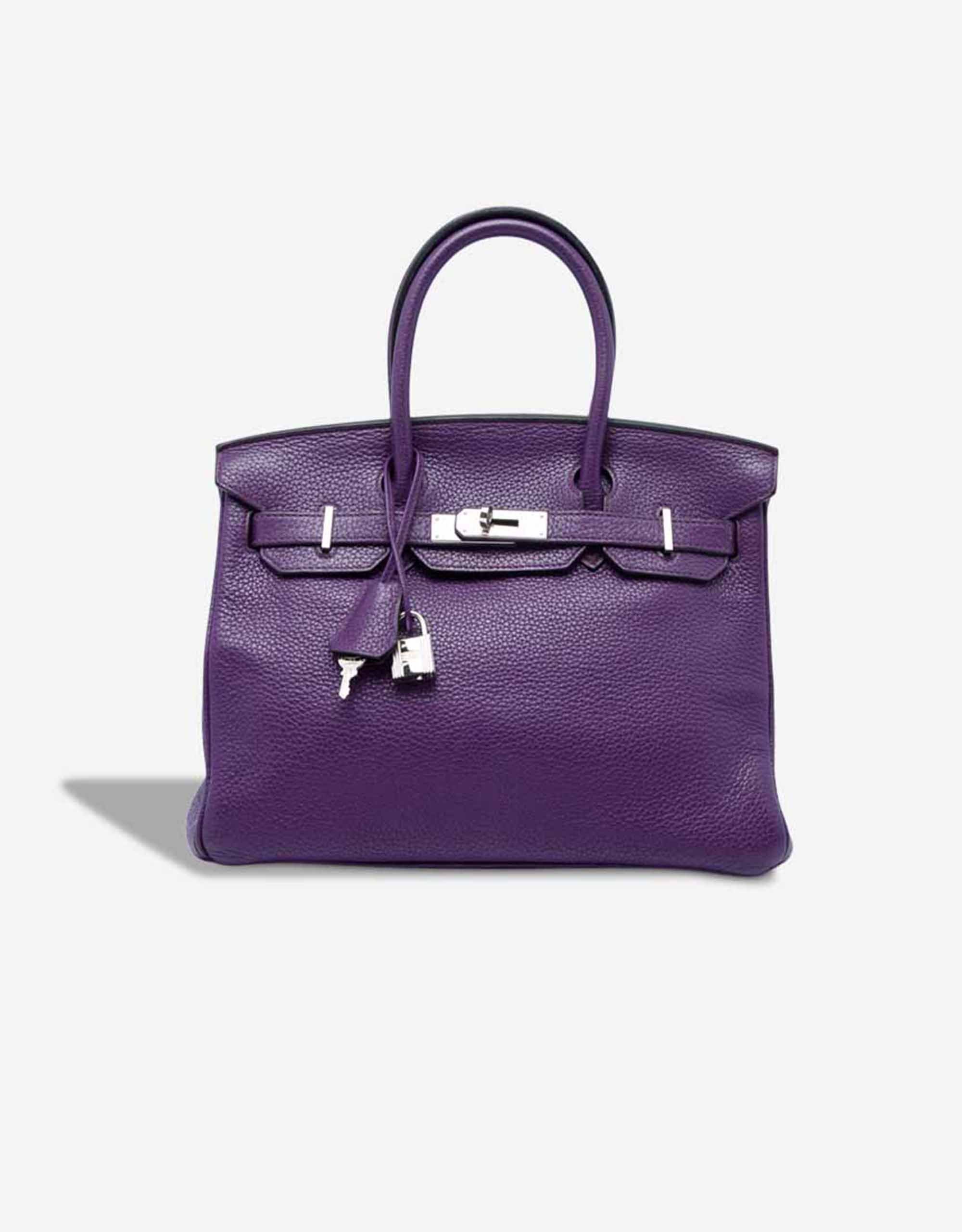 Hermes 
		Birkin 30 Clémence Ultraviolet    