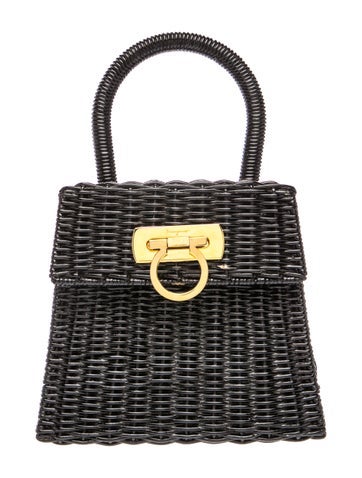 Rattan Top Handle Bag