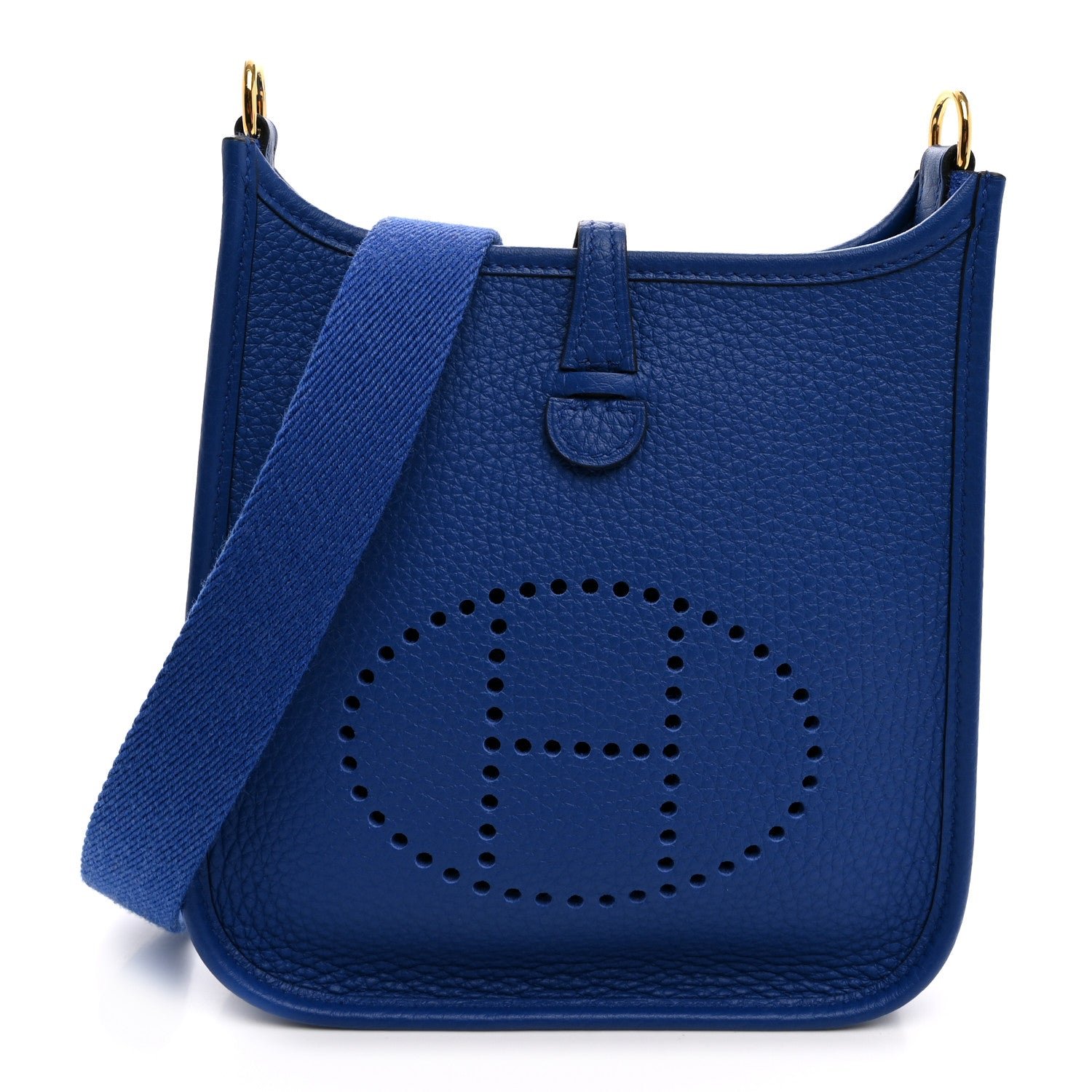 Hermes Taurillon Clemence Evelyne TPM Bleu Royal