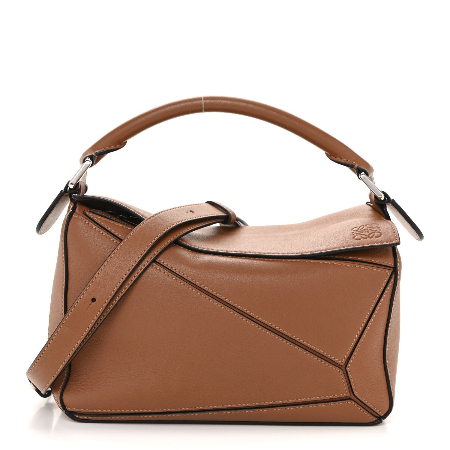 Loewe Calfskin Small Puzzle Bag Tan