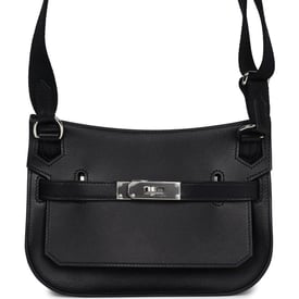 Hermes Hermes Jypsiere Mini Black Evercolor Palladium Hardware