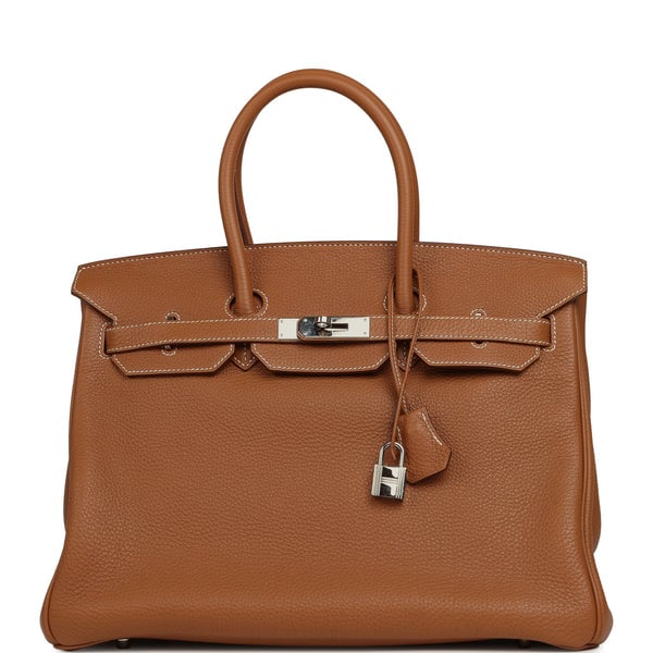 Hermes Pre-owned Hermes Birkin 35 Gold Togo Palladium Hardware