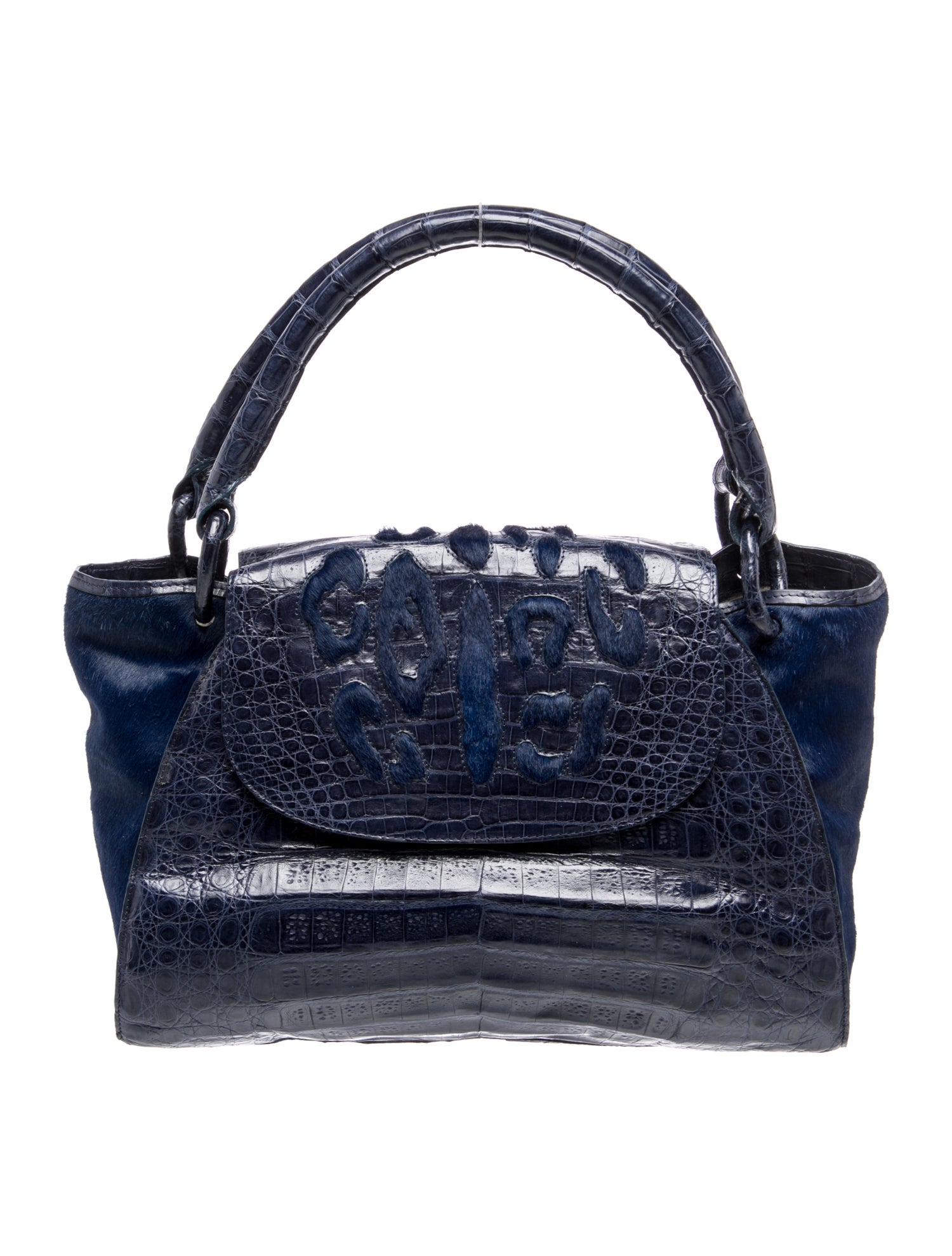 Crocodile Top Handle Bag