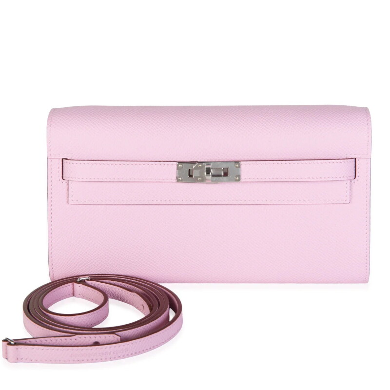 Mauve Sylvestre Epsom Kelly-To-Go Wallet Palladium Hardware, 2026