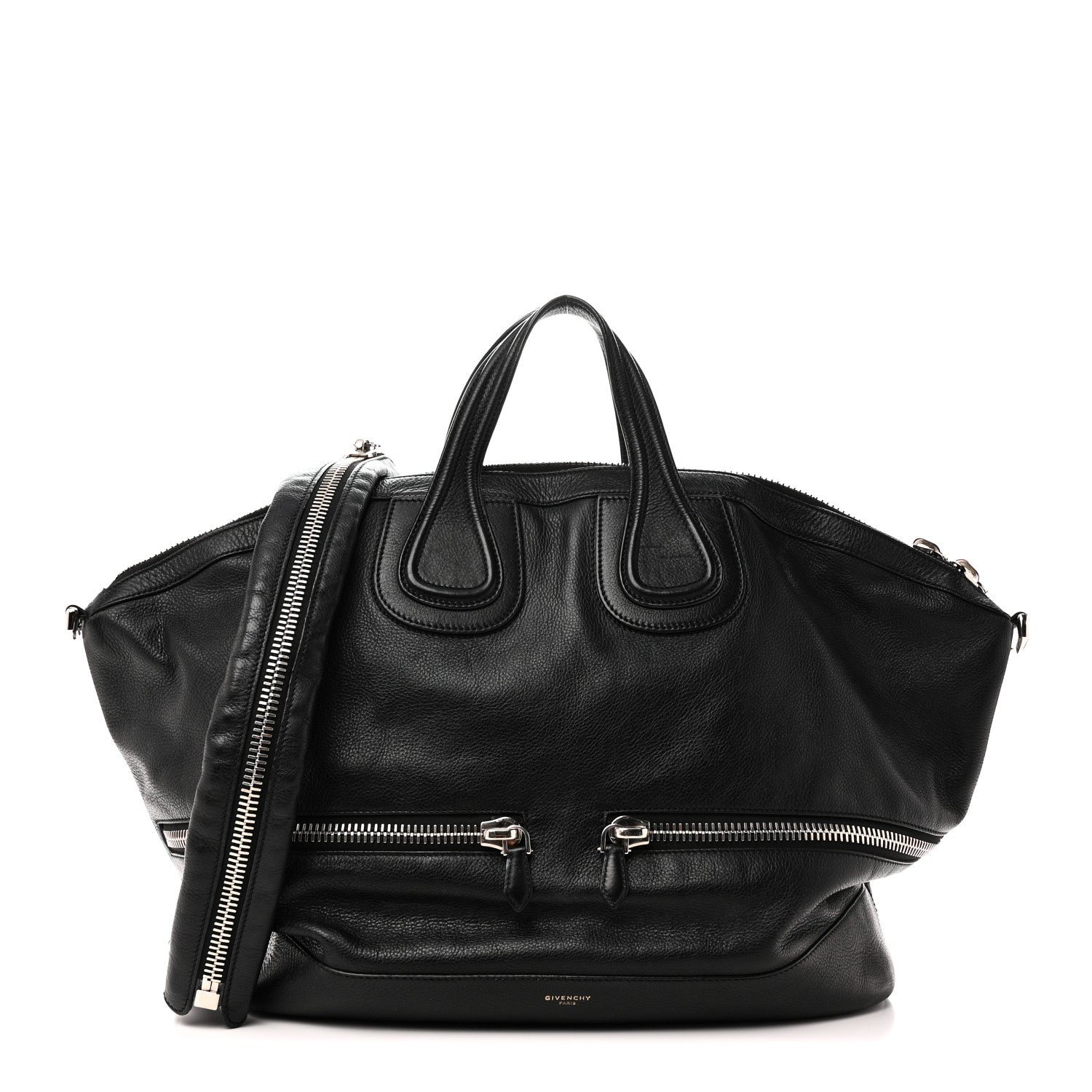 Givenchy Calfskin Large Zip Nightingale  Black