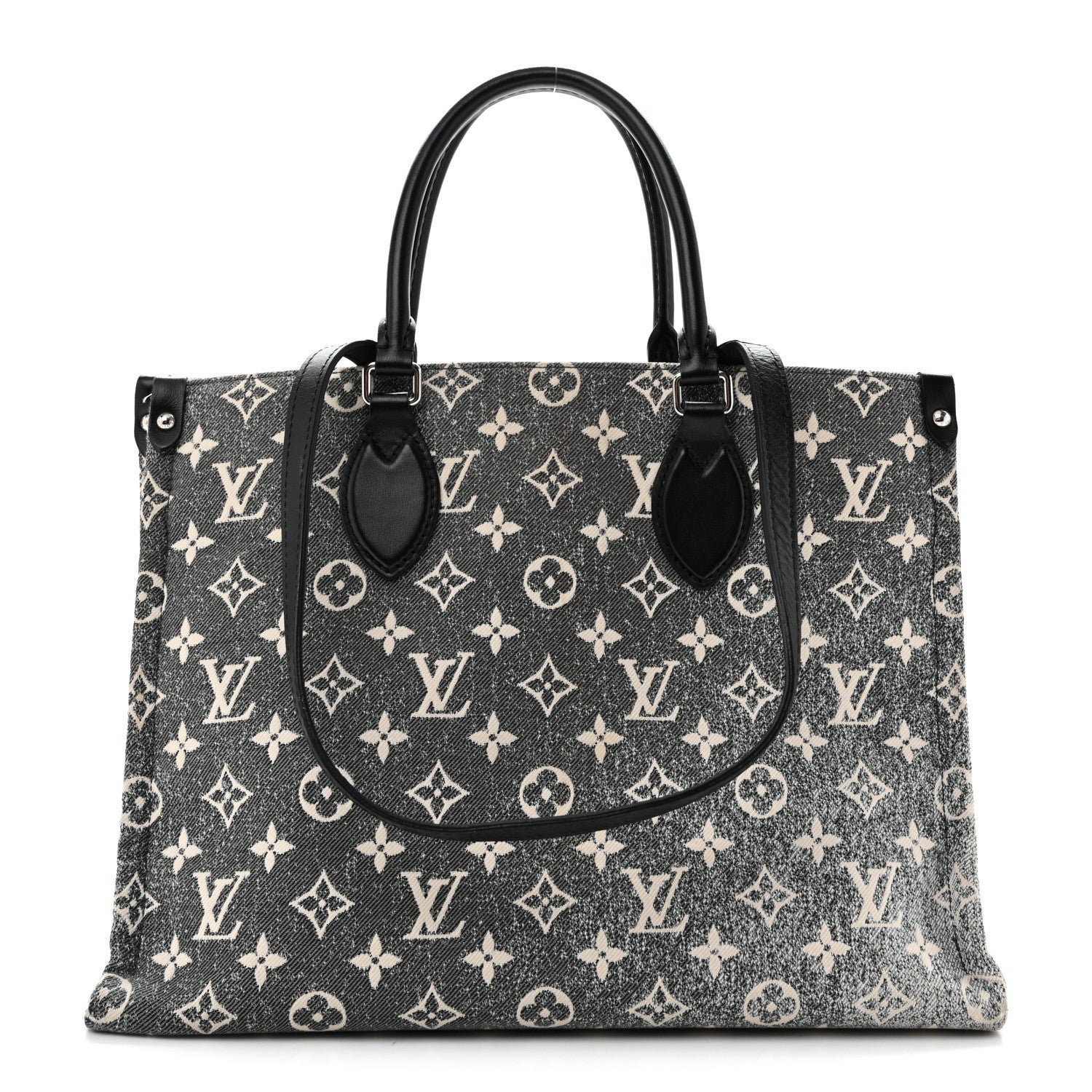 Louis Vuitton Monogram Jacquard Denim Onthego MM Black